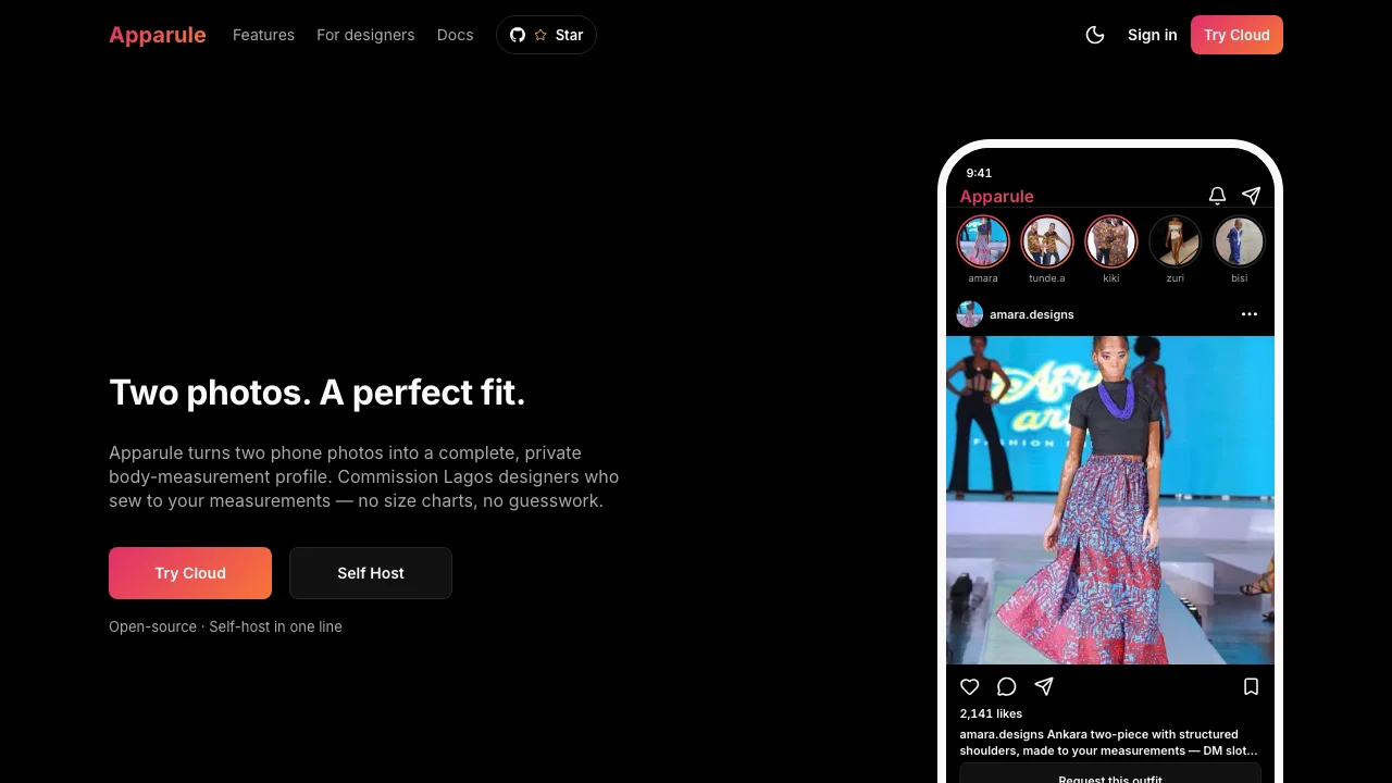 The Apparule website